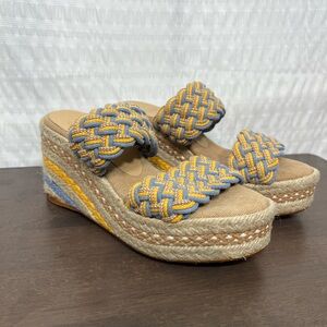 Castaner's Beatriz wedge sandals with braided raffia straps size 35 5 US